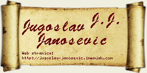 Jugoslav Janošević vizit kartica